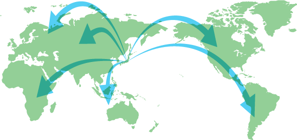 国内から海外まで幅広い営業範囲でお客様をサポート